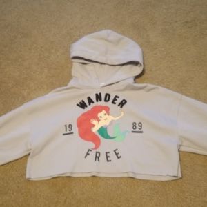 Little mermaid long sleeve crop top